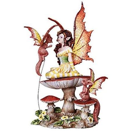 Pacific Giftware Fluttering Friends Fairy Collectible Decorative Statue by Artist Amy Brown 8H