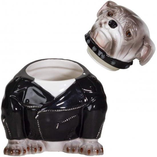 Pacific Giftware ロッカーブルドッグ セラミッククッキージャー_6