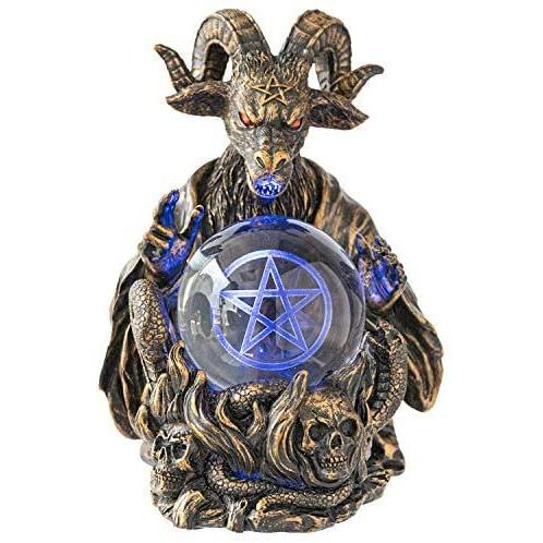 Pacific Giftware バフォメット メンドのサバティックヤギ 3D LED目玉装飾像