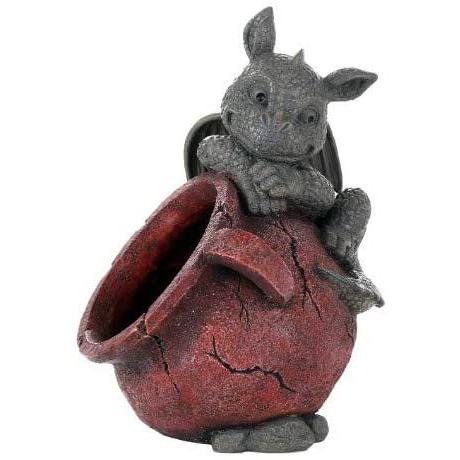 Pacific Giftware 遊び心のあるガーデン ドラゴン プランター ガーデンディスプレイ 装飾アクセント 彫刻