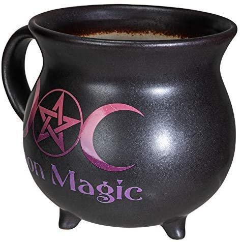 Pacific Giftware ムーンマジック 魔女 大釜 釉薬 陶器 コーヒーマグ スープボウル_5