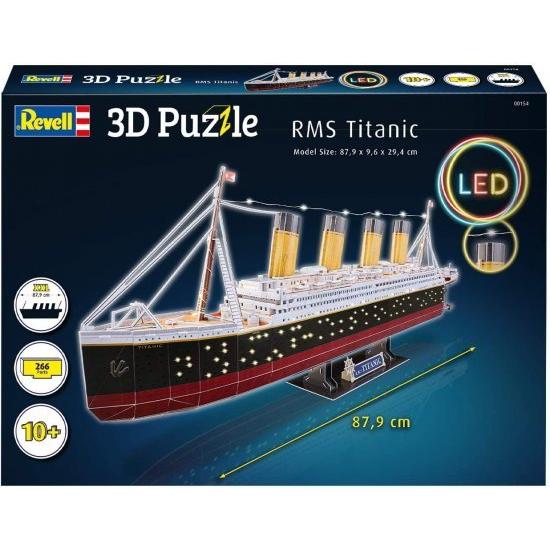 ドイツレベル 3Dパズル RMS タイタニック(LEDギミック付) ペーパークラフト 00154の画像