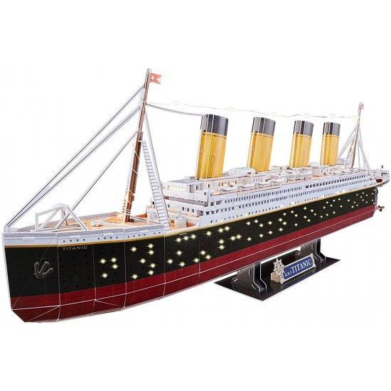 ドイツレベル 3Dパズル RMS タイタニック(LEDギミック付) ペーパークラフト 00154の画像