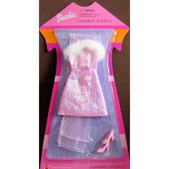 Barbie バービー Fashion Avenue Fashions -Iridescent Party Dress W Faux Fur Trim＆More！ （2002）