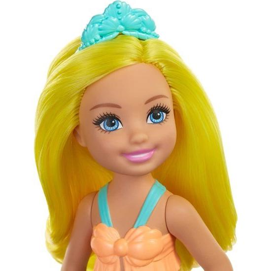 Barbie バービードリームトピアチェルシーマーメイドドール、黄色の髪と尾の6.5インチ_3