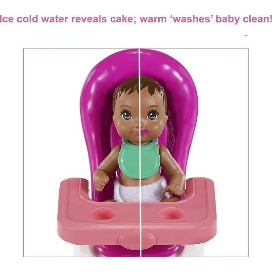 Barbie バービー Skipper Babysitters Inc. Babysitting Skipper Doll、Color-Change Baby Doll、High Chare、Partyをテーマにした子供向けの3-7歳のアクセサ_2