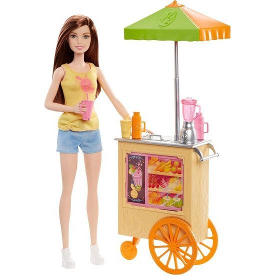 Barbie バービー Careers Juice Bar Brunette Dollのプレイセット