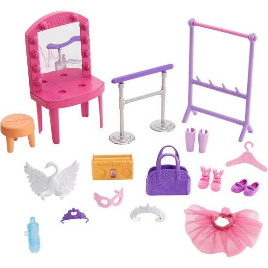 Barbie バービークラブチェルシードールとバレエプレイセット、6インチのブルネット、変身ステージ、バレエバレ、ファッション、アクセサリーなどのアクセサリ_4