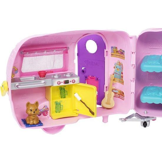 Barbie チェルシー人形、子犬、車、キャンピングカー、ファイヤーピット、ギター、10のアクセサリー、3-7歳のギフトを備えたバービークラブチェルシーキャンパ_2