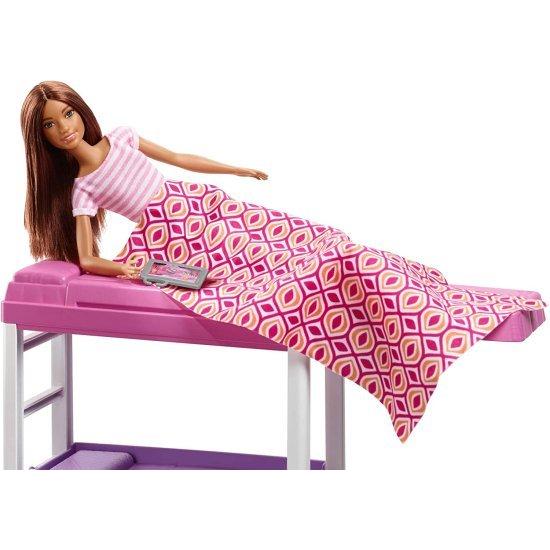 Barbie バービー人形と家具セット、変身した二段ベッドとデスクアクセサリーのロフトベッド、3-7歳のギフトセットの画像