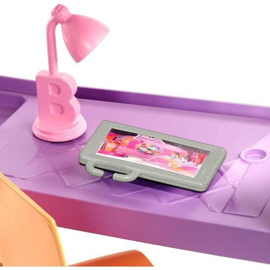 Barbie バービー人形と家具セット、変身した二段ベッドとデスクアクセサリーのロフトベッド、3-7歳のギフトセットの画像