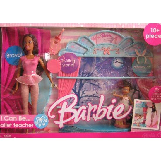 Barbie バービー私はバレエの先生AA 10+ピースプレイセットwバービー人形＆ケリー人形＆モア（2006）になることができます