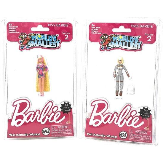 Barbie 世界最小のバービーシリーズ2-2パックバンドル1965宇宙飛行士-1992完全に髪