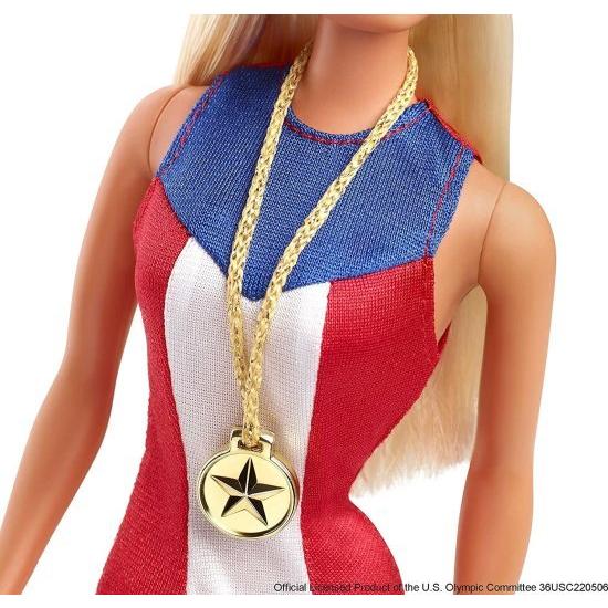 Barbie バービー1975金メダル人形の再現、オリンピックをテーマにしたワンピースと金メダルアクセサリーを着用。人形スタンドと信itiveの証明書、コレクターへ Barbie バービー1975金メダル人形の再現 オリンピックをテーマにしたワンピースと金メダルアクセサリーを着用 人形スタンドと信itiveの証明書 Gold Medal Doll and