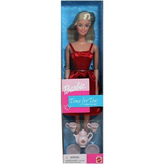 Barbie ティードールのバービー時間w 4ピースティーセット（2000