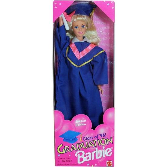 Barbie '96のバービー卒業人形クラス！スペシャルエディションWブルーモルタルボードキャップ＆ガウン、ディプロマ＆モア（1995）