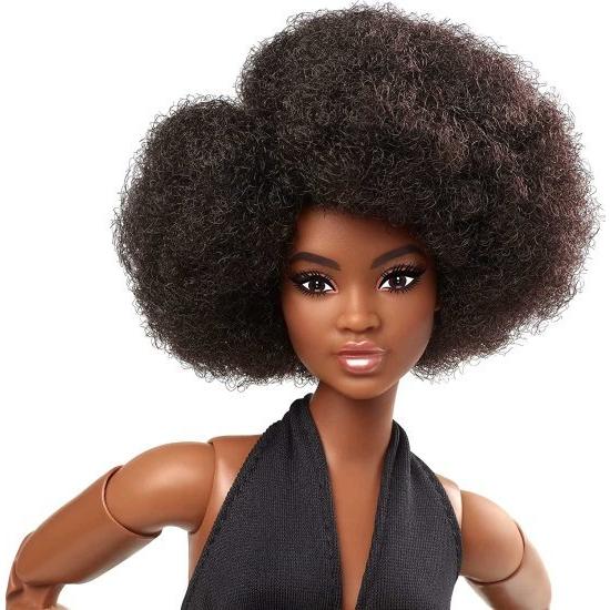 Barbie バービーの署名は、黒いジャンプスーツを着て、完全にポーズ可能なファッション人形に見える人形（曲線、ブルネット）_2