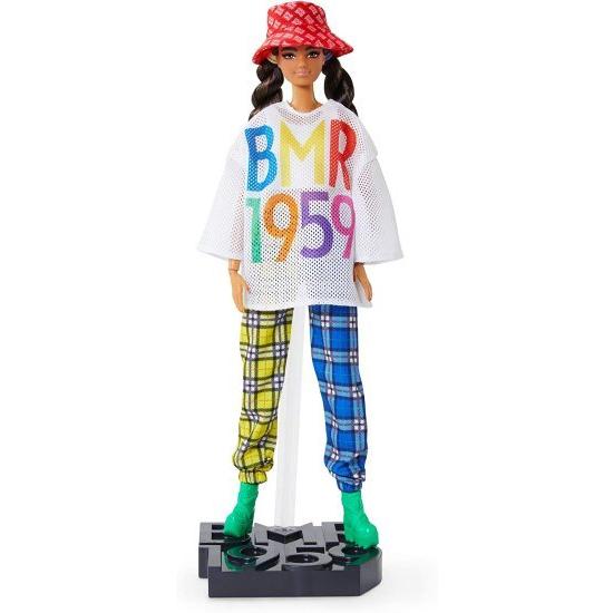 Barbie バービーBMR1959人形 - メッシュTシャツ、格子縞のジョガー、バケツハット_4