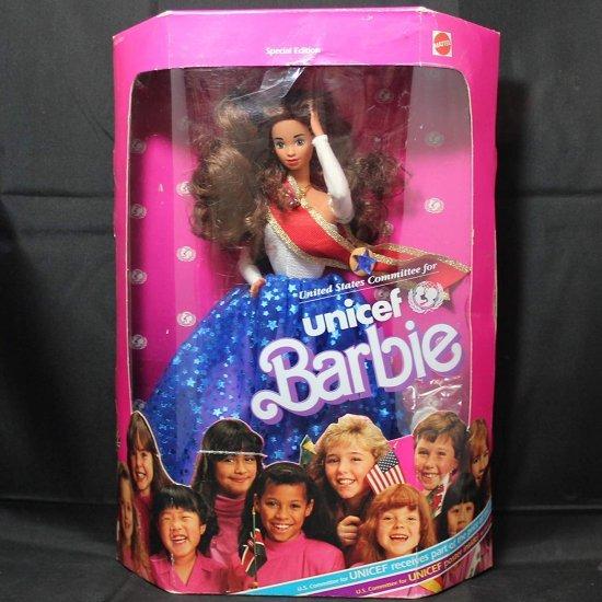 Barbie バービー - ユニセフ特別版人形のためのコーカションブルネット米国委員会1989アフリカ系アメリカ人ではなくブロンド