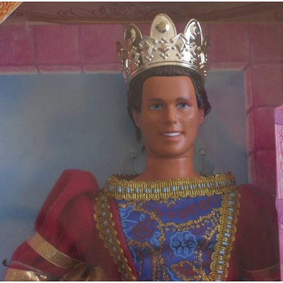 Barbie バービー1997クラシックフェアリーラプンツェルシリーズ12インチ人形：衣装、王冠、宝石袋、プラスチックネックレス、ブレスレット付きプリンスケン