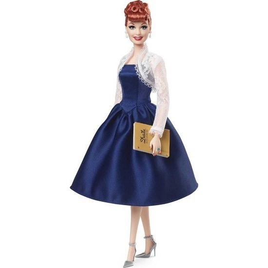 Barbie バービートリビュートコレクションルシールボールドール、青いドレスとレースのジャケットを着て、人形スタンドと信頼性の証明書、コレクターへの贈り