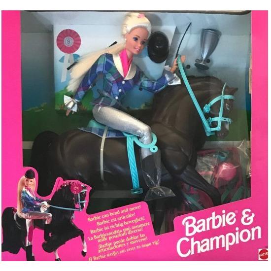 Barbie 乗馬バービー＆チャンピオンホースセット（Reitspass）（1994 Mattel Multi-Lingual Box）…
