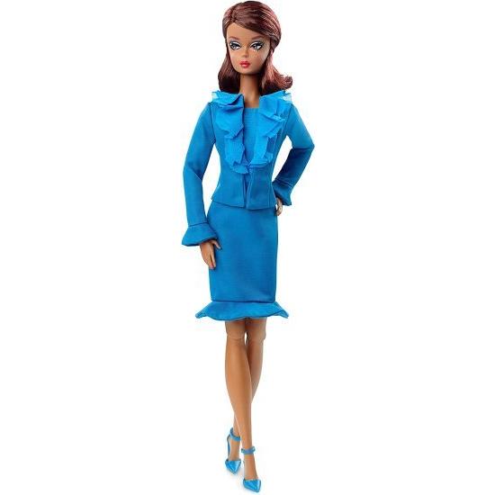 Barbie バービーファッションモデルコレクションスーツ人形、青