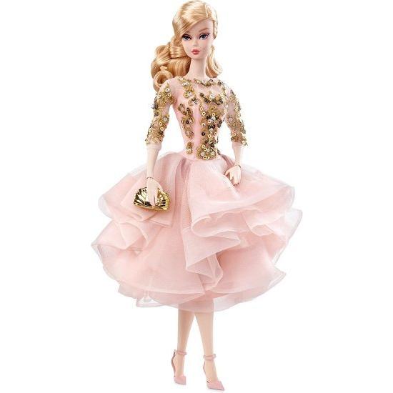 Barbie バービーブラッシュ＆ゴールドカクテルドレス