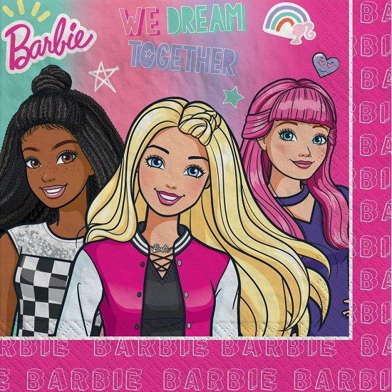 Barbie バービー Dream Together Party Supplies Packは16：9 \"プレートランチョンナプキンスカップとLlilykai Birthday Candlesでテーブルカバーを提供しますの画像