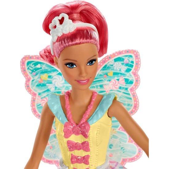 Barbie バービードリームトピアフェアリードール、約12インチ、カラフルなキャンディーテーマ、ピンクの髪と翼、3-7歳｜worldsports｜02