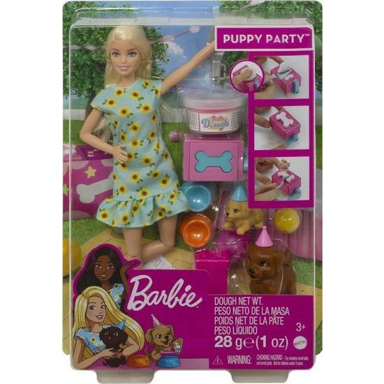 Barbie バービー人形（11.5インチブロンド）と子犬のパーティープレイセット2匹のペットの子犬、生地、ケーキ型、アクセサリー、3-7歳の贈り物_5