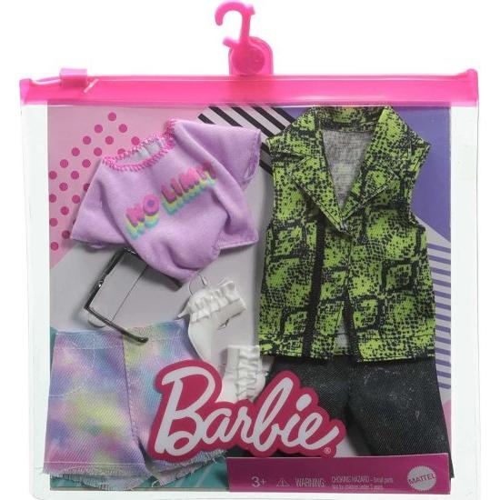 Barbie 1つの衣装と1つのアクセサリードールと1つのケン人形の1つのバービーファッションパック、3-8歳のギフト_2