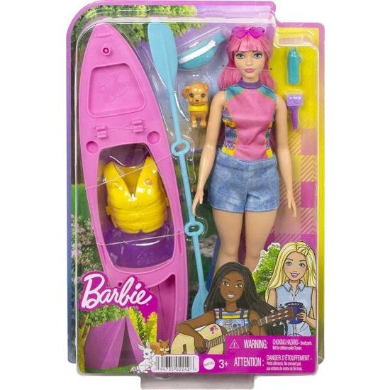 Barbie バービーそれはデイジードール（ピンクの髪の曲線、11.5インチ）、ペットの子犬、カヤック、キャンプアクセサリー、3-7歳のギフトを備えた2つのキャン_5