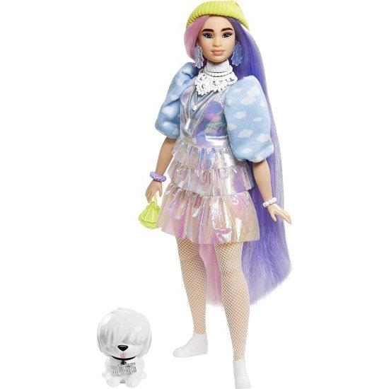 Barbie ペットの子犬、ピンク＆パープルファンタジーの髪、ネオンビーニー、複数の柔軟なジョイント、3歳の子供のためのギフト、レイヤードアウトフィット、ア
