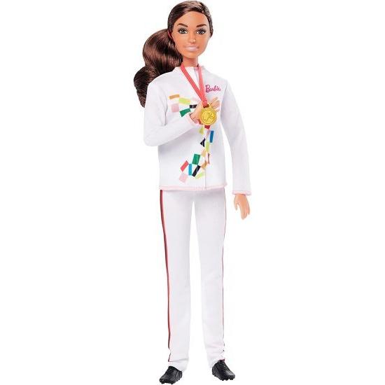 Barbie ソフトボールユニフォーム、東京2020ジャケット、メダル、ソフトボール、バット、グローブを3歳以上のバービーオリンピック2020ソフトボールドール_4