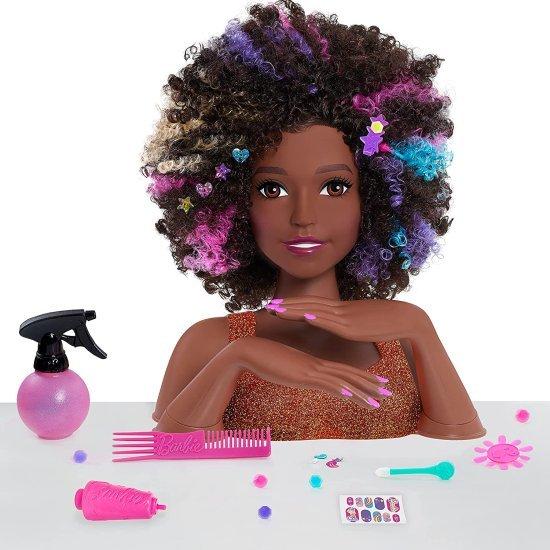 Barbie バービーレインボースパークルデラックススタイリングヘッド - 巻き毛