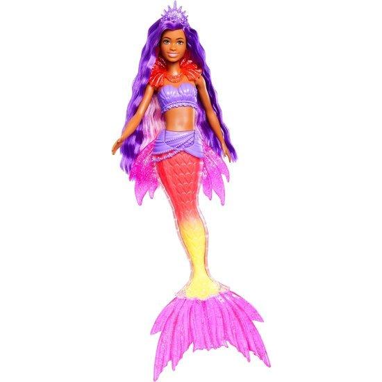 Barbie バービーメルメイドパワーバービー「ブルックリン」ロバーツロバーツ人魚はペット、交換可能なフィン、ヘアブラシ＆アクセサリー、3歳のおもちゃなど
