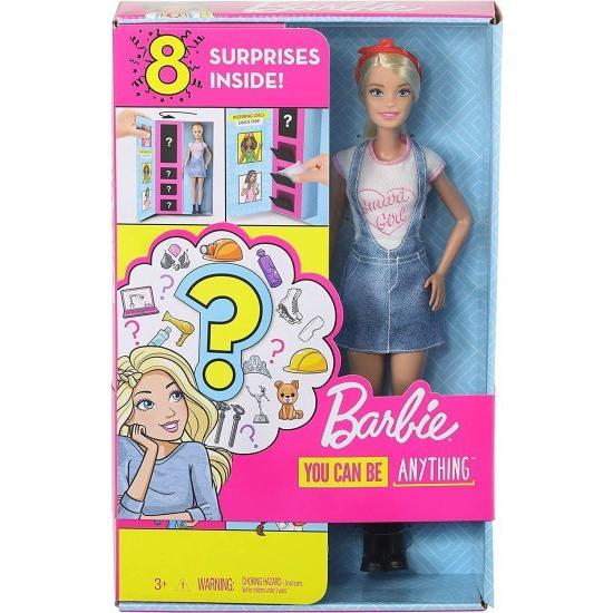 Barbie バービーサプライズドール、2つのキャリアルックスとアクセサリーを持つブロンド