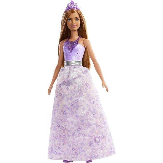 Barbie バービードリームトピアプリンセスドール、紫色の宝石風の衣装とティアラを着た約12インチのブルネット、3-7歳