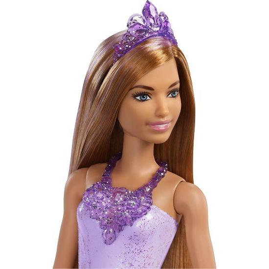 Barbie バービードリームトピアプリンセスドール、紫色の宝石風の衣装とティアラを着た約12インチのブルネット、3-7歳の画像