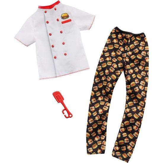 Barbie バービーの服 - ケン人形のキャリア衣装、スパチュラとハンバーガーシェフ、マルチ