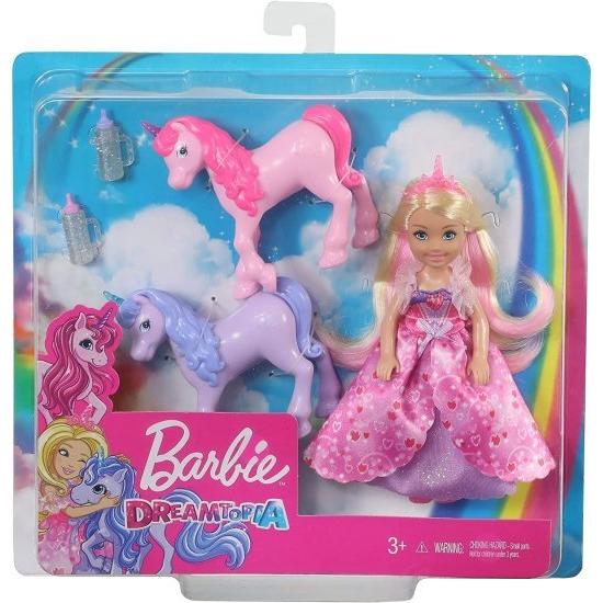 Barbie ハートドレス、2つのベビーユニコーンとアクセサリー、3-7歳の 