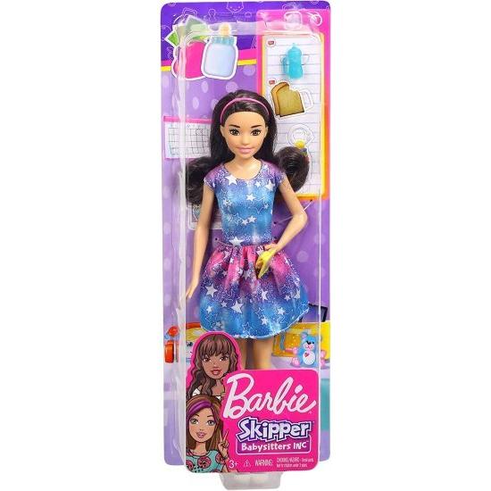 Barbie バービースキッパーのベビーシッター人形、黒い髪の画像