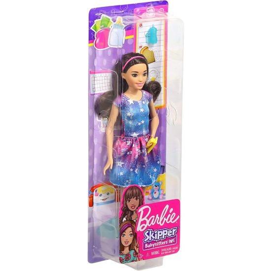 Barbie バービースキッパーのベビーシッター人形、黒い髪の画像