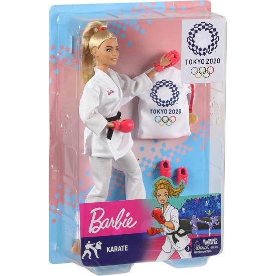 Barbie バービーオリンピックゲーム東京2020空手制服、東京2020ジャケット、メダル、ヘルメット、スパーリンググローブ、サンダル3歳以上の画像