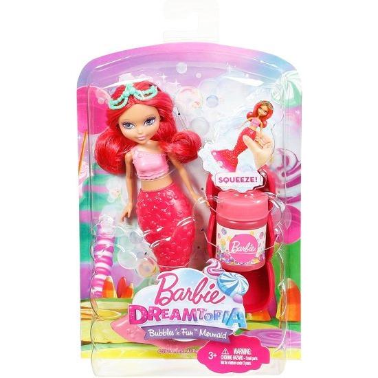 Barbie バービードリームトピアバブル 'n楽しい人魚の赤い人形の画像