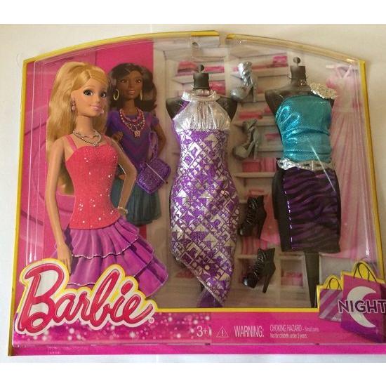 Barbie バービーのファッションナイトルックス - 紫とターコーズヒョウ