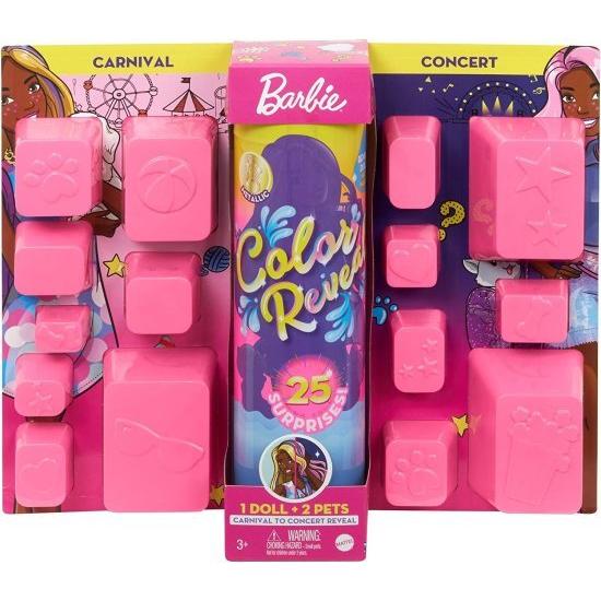 Barbie バービーカラーは、2つのペットと日夜の変身を含む25の驚きで人形セットを明らかにしました。水は金属人形の外観を明らかにします