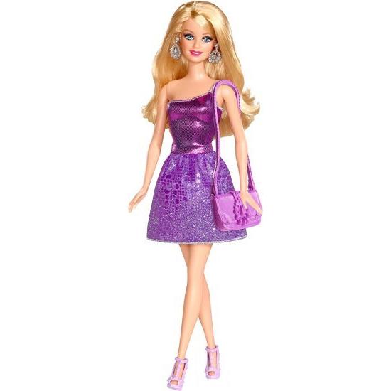 Barbie バービーグリッツ人形、紫色のドレス