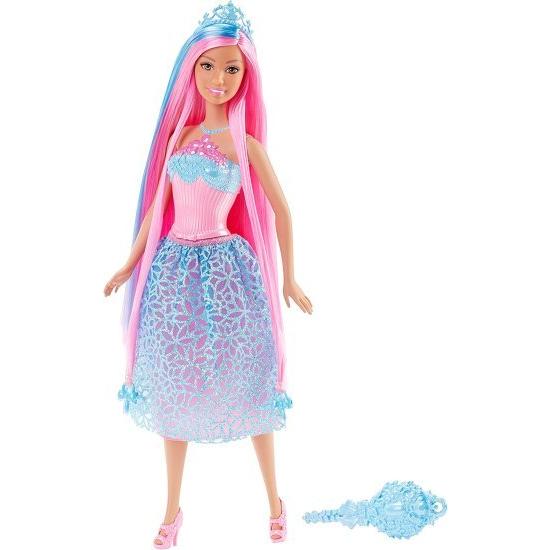 Barbie バービーエンドレスヘアキングダムプリンセスドール、ブルー
